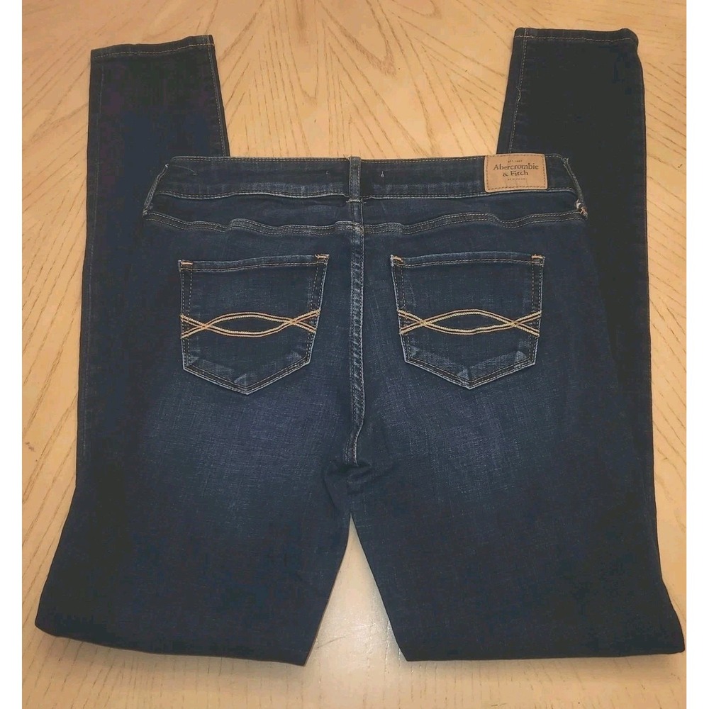 Abercrombie Fitch Jeans Womens 27x31 Blue Super Skinny Ankle High Rise Denim - Picture 3 of 11